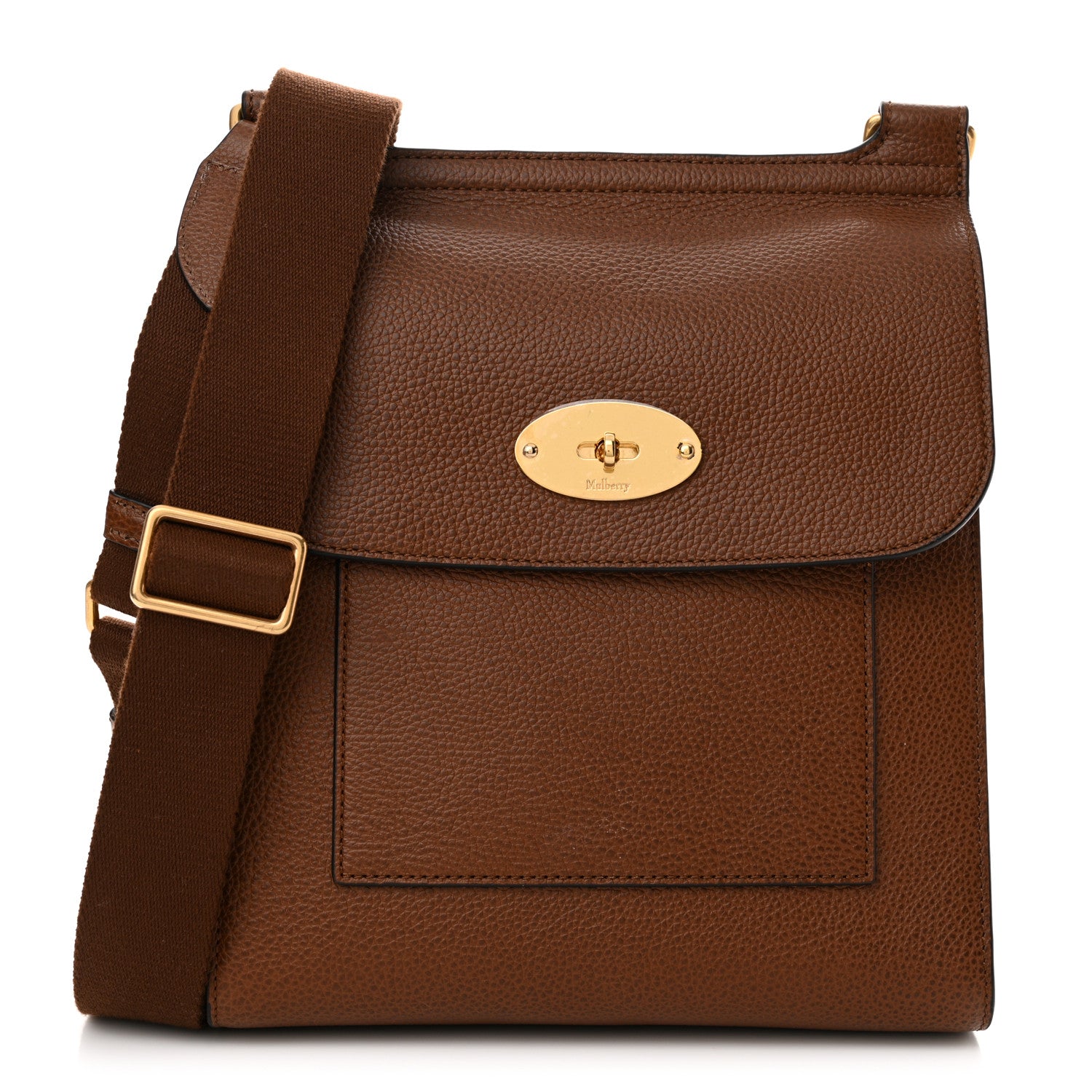 Mulberry Grain Calfskin New Antony Messenger Crossbody Oak 1 of 10