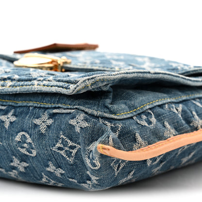 Louis Vuitton Monogram Denim Sac Plat Blue 9 of 10