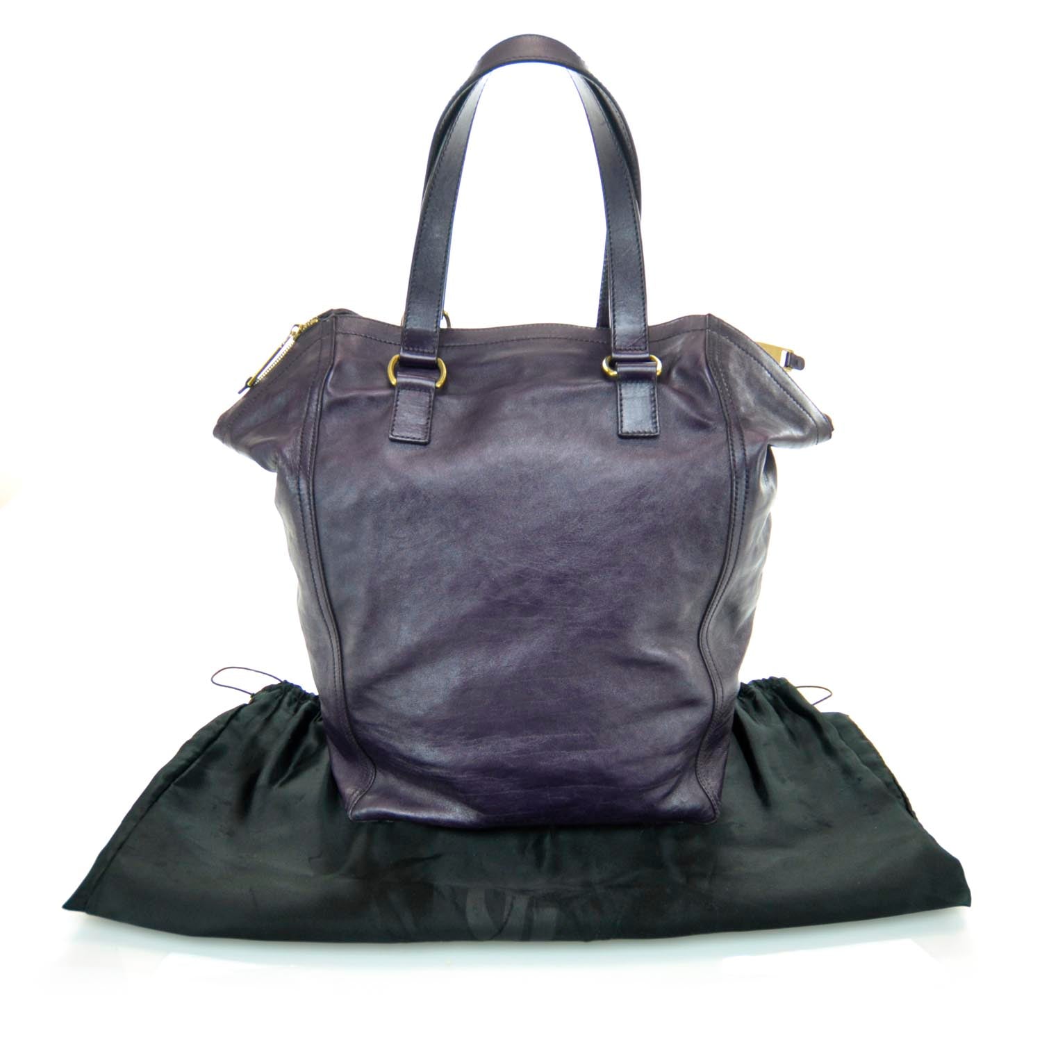 Saint Laurent Large Downtown Tote Purple 3 of 10