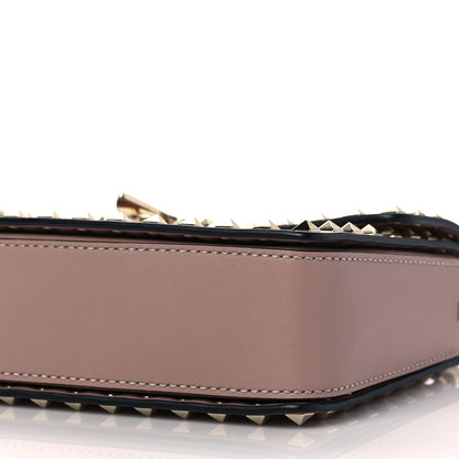 Valentino Garavani Vitello Rockstud Flip Lock Chain Crossbody Bag Poudre 7 of 7