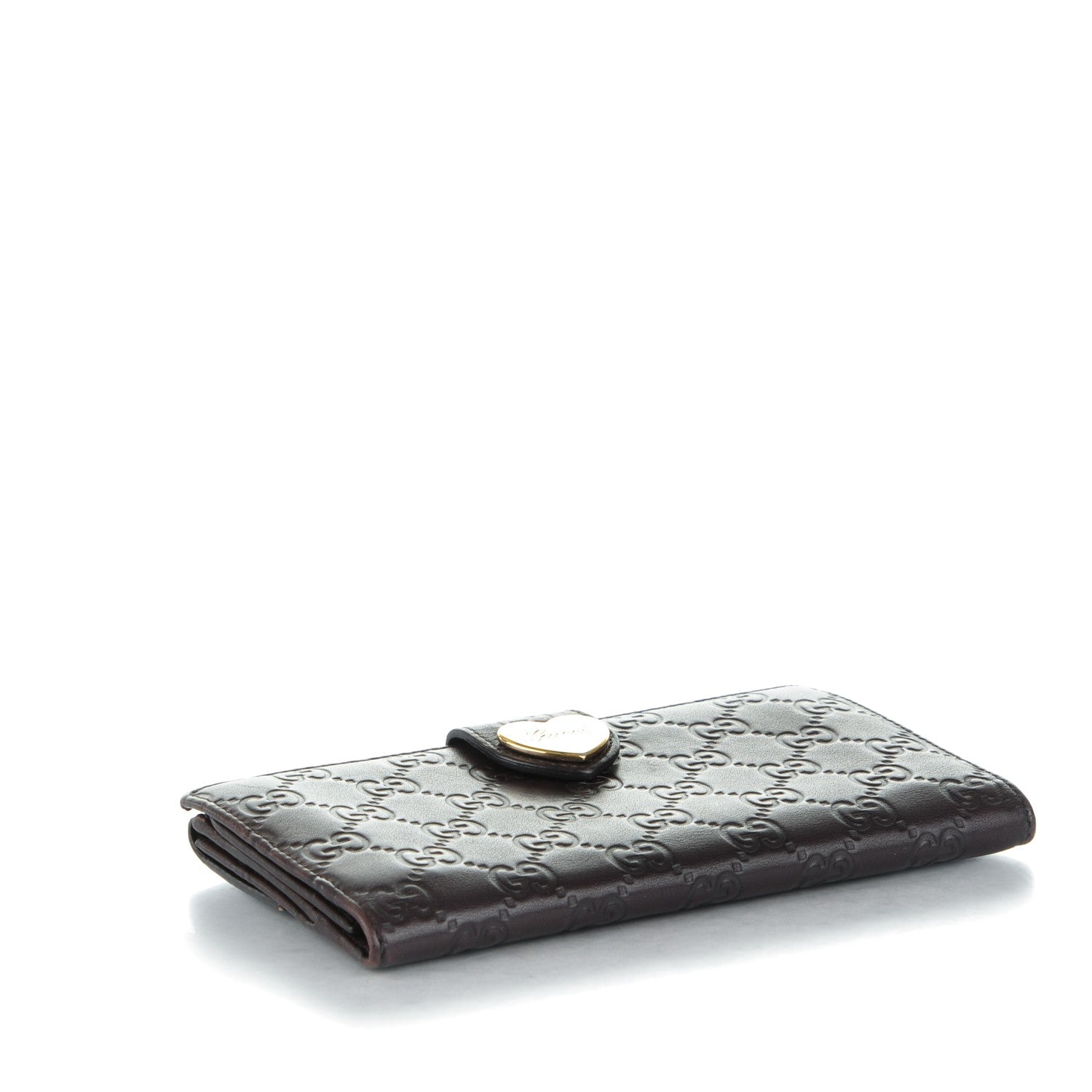 Gucci Guccissima Heart Continental Wallet Dark Brown 4 of 7