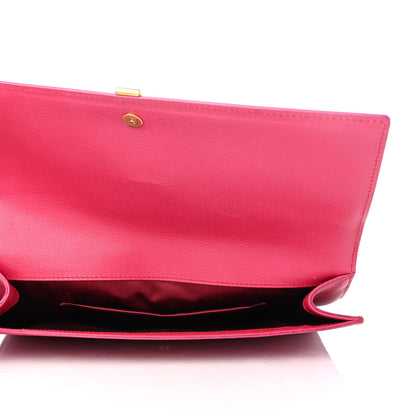 Saint Laurent Calfskin Classic Y Ligne Clutch Fuchsia 5 of 7