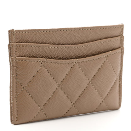 Chanel Caviar Quilted Card Holder Dark Beige 3 of 8