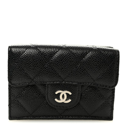 Chanel Caviar Quilted Double Flap Wallet Black 1 of 7