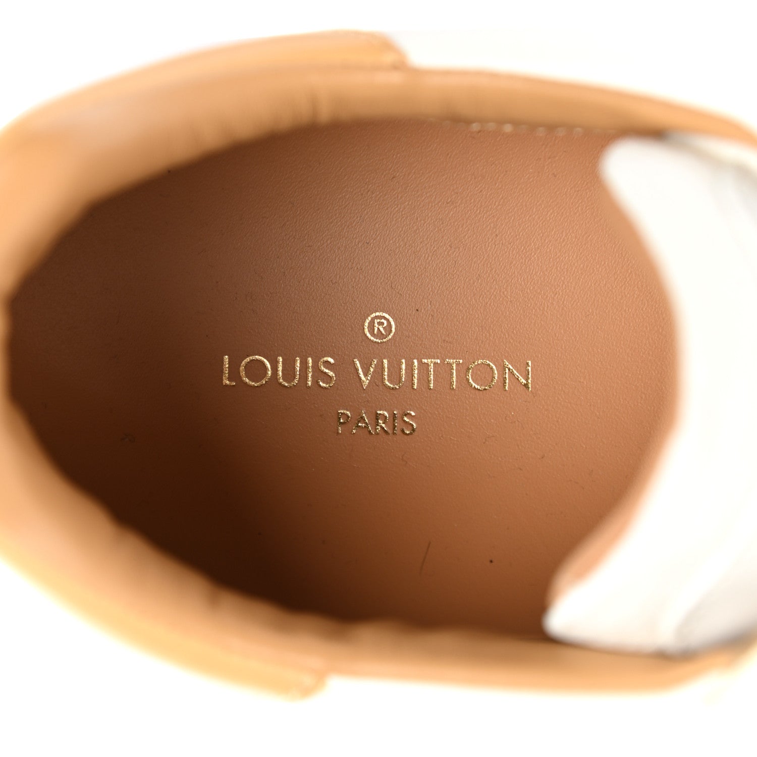 Louis Vuitton Grained Calfskin Embossed Monogram Mens Beverly Hills Sneakers 10.5 White 7 of 8