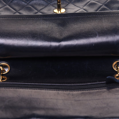 Chanel Lambskin Quilted Small Double Flap Navy 12 of 13