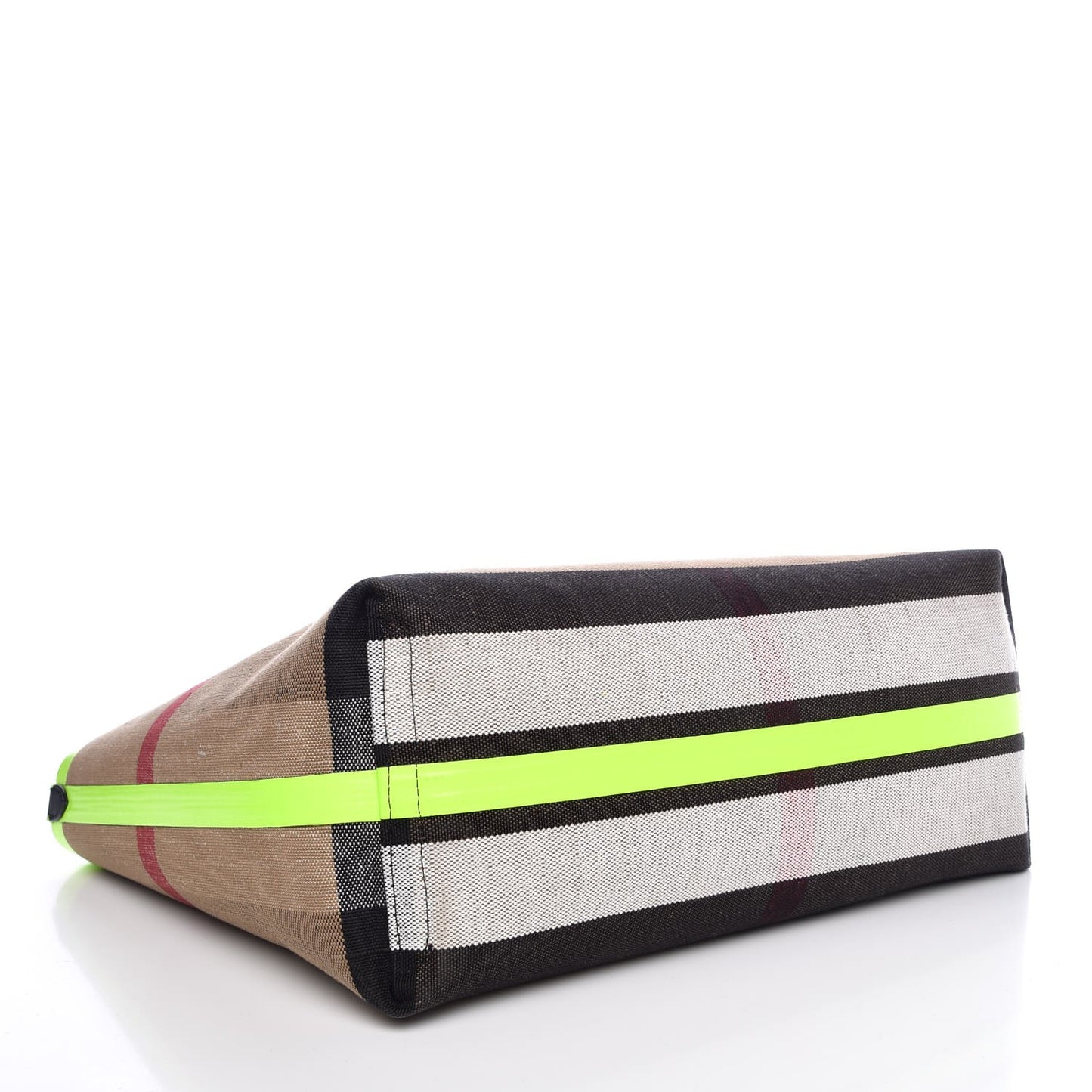 Canvas Mega Check The Giant Reversible Tote Black Neon Yellow