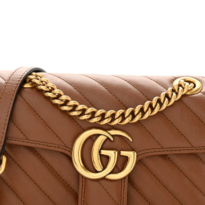Gucci Azalea Calfskin Matelasse Diagonal Mini GG Marmont Shoulder Bag Cuir 8 of 12