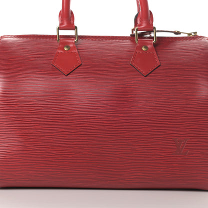 Louis Vuitton Epi Speedy 25 Castillan Red 8 of 17