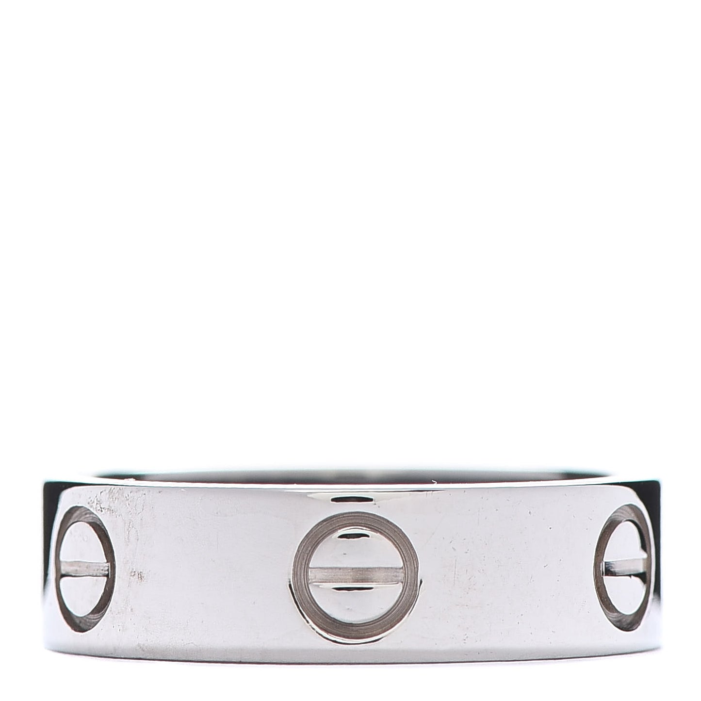 18K White Gold 5.5mm LOVE Ring 53 6.25