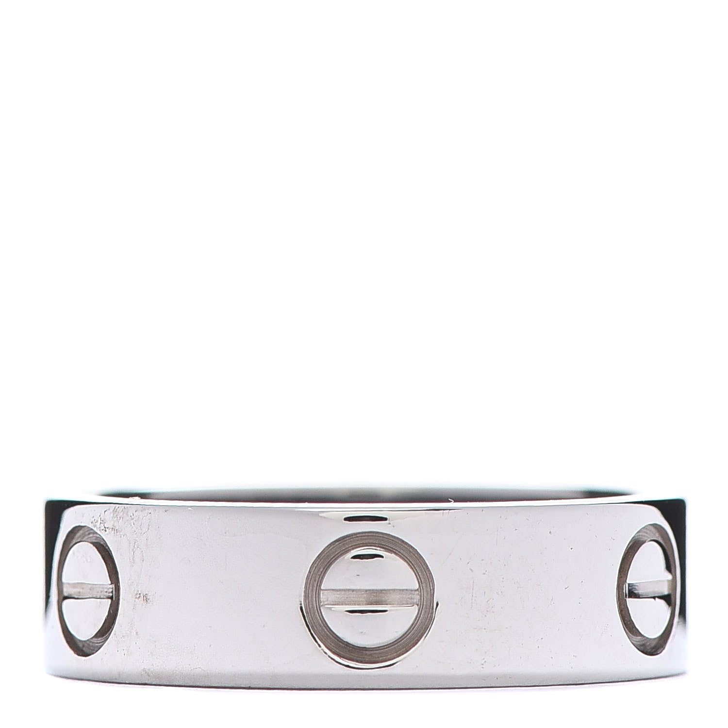 Cartier 18K White Gold 5.5mm LOVE Ring 53 6.25 1 of 4
