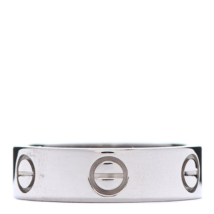 Cartier 18K White Gold 5.5mm LOVE Ring 53 6.25 1 of 4