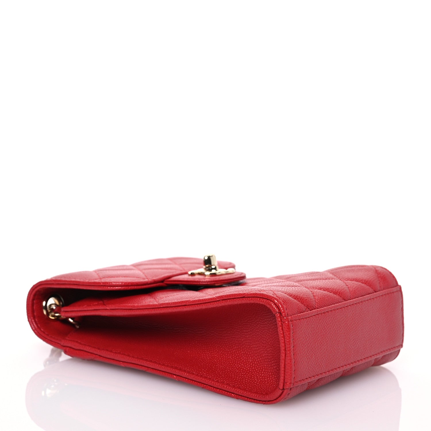Chanel Caviar Quilted Classic Phone Holder Red 4 of 13