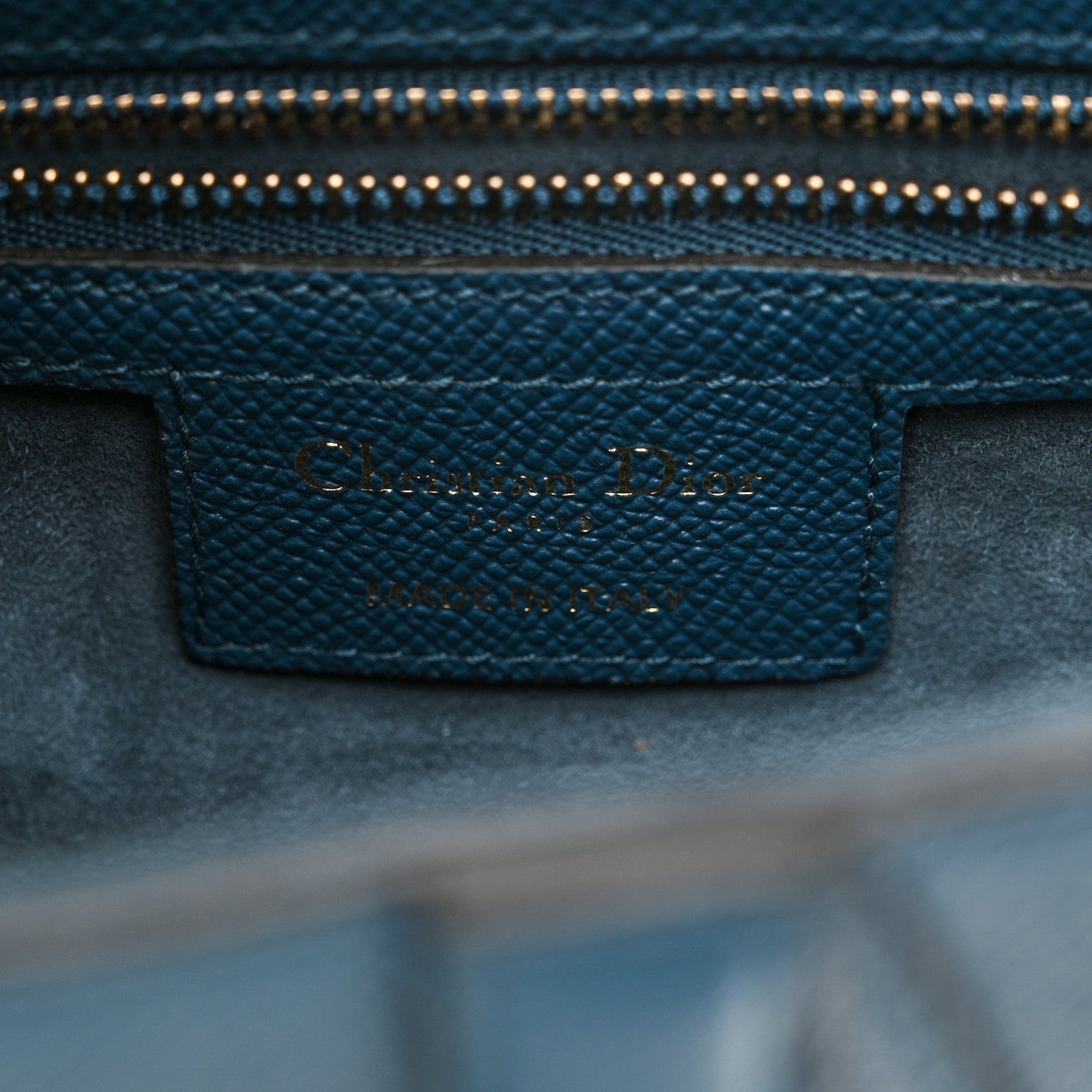 Christian Dior Grained Calfskin Saddle Bag Marine 6 of 11