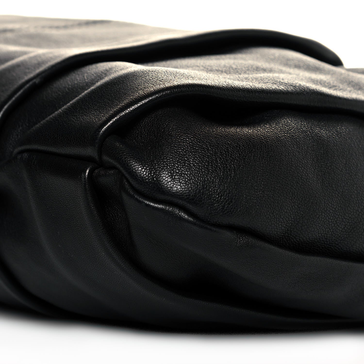 Christian Louboutin Calfskin Pleated Chain Hobo Black 9 of 12