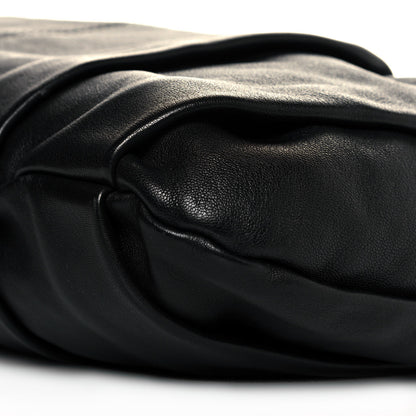 Christian Louboutin Calfskin Pleated Chain Hobo Black 9 of 12