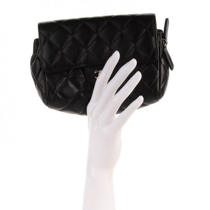 Chanel Lambskin Quilted Flap Cosmetic Case Black 2 of 8