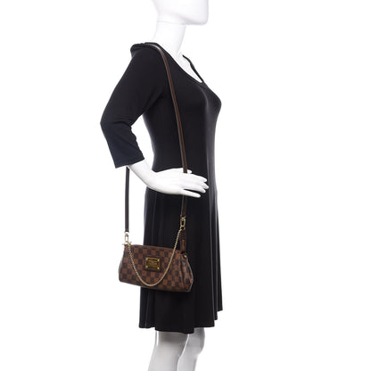 Louis Vuitton Damier Ebene Eva Clutch 2 of 11
