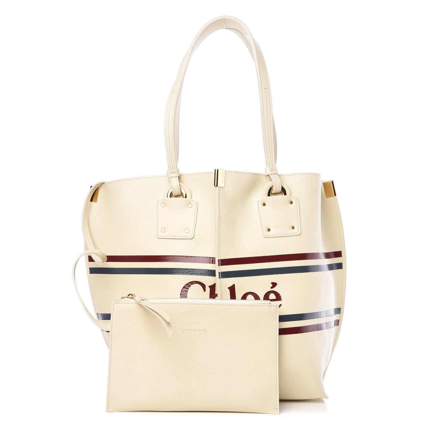 Chloe Smooth Calfskin Medium Vick Tote Off White 3 of 12