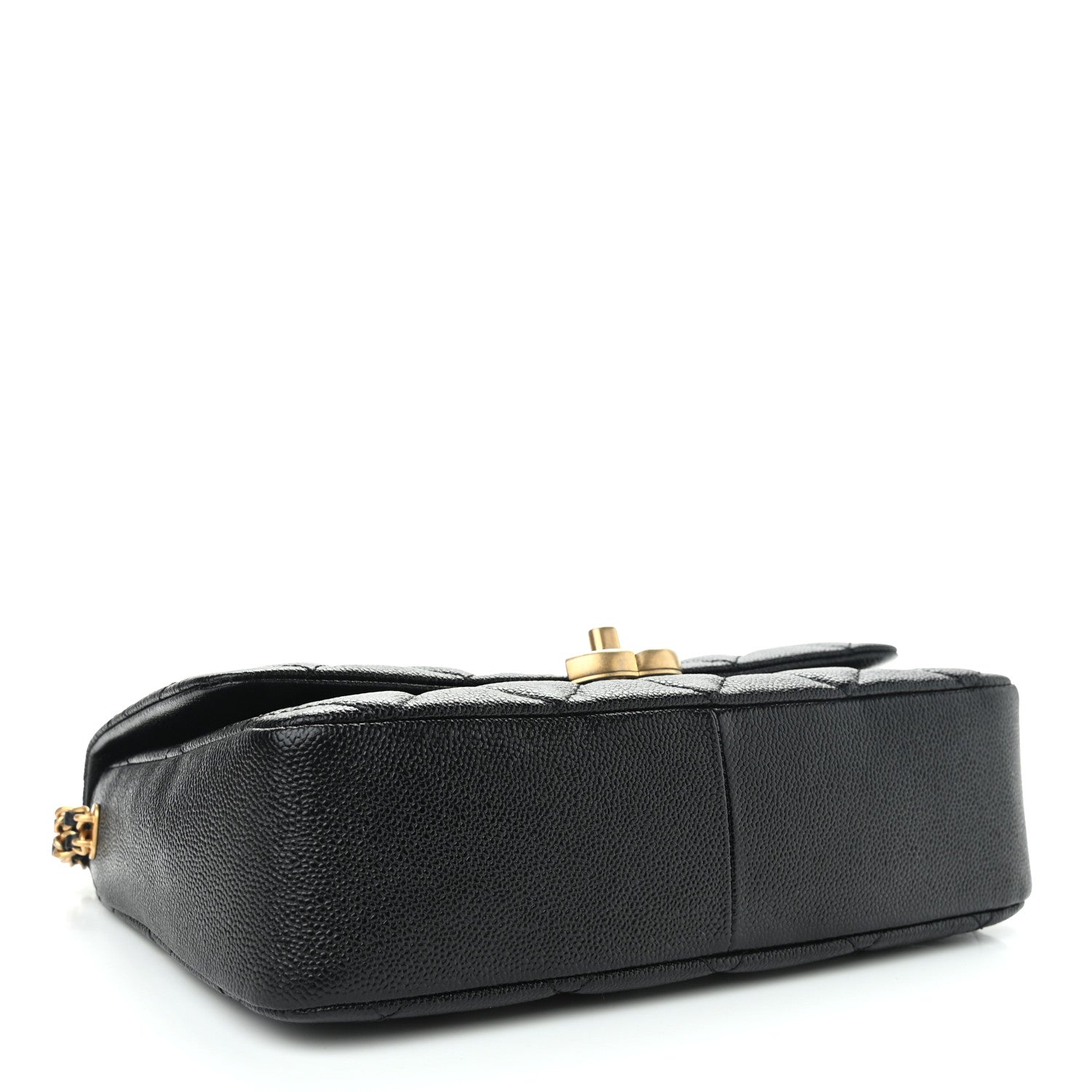 Chanel Shiny Caviar Quilted Large Chain Melody Flap Black 4 of 11