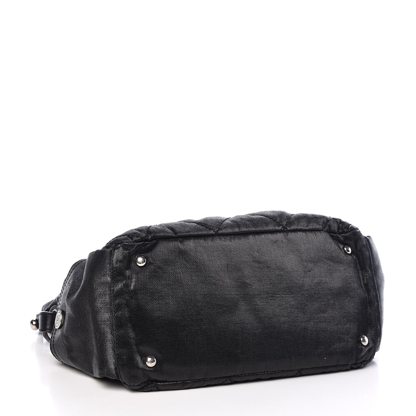 Coated Canvas Paris Biarritz Hobo Black
