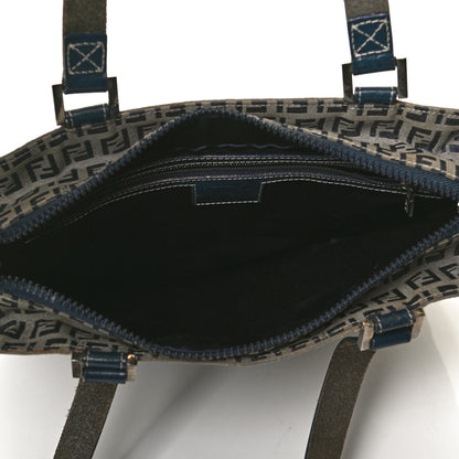 Fendi Zucchino Shopping Tote Navy 6 of 9
