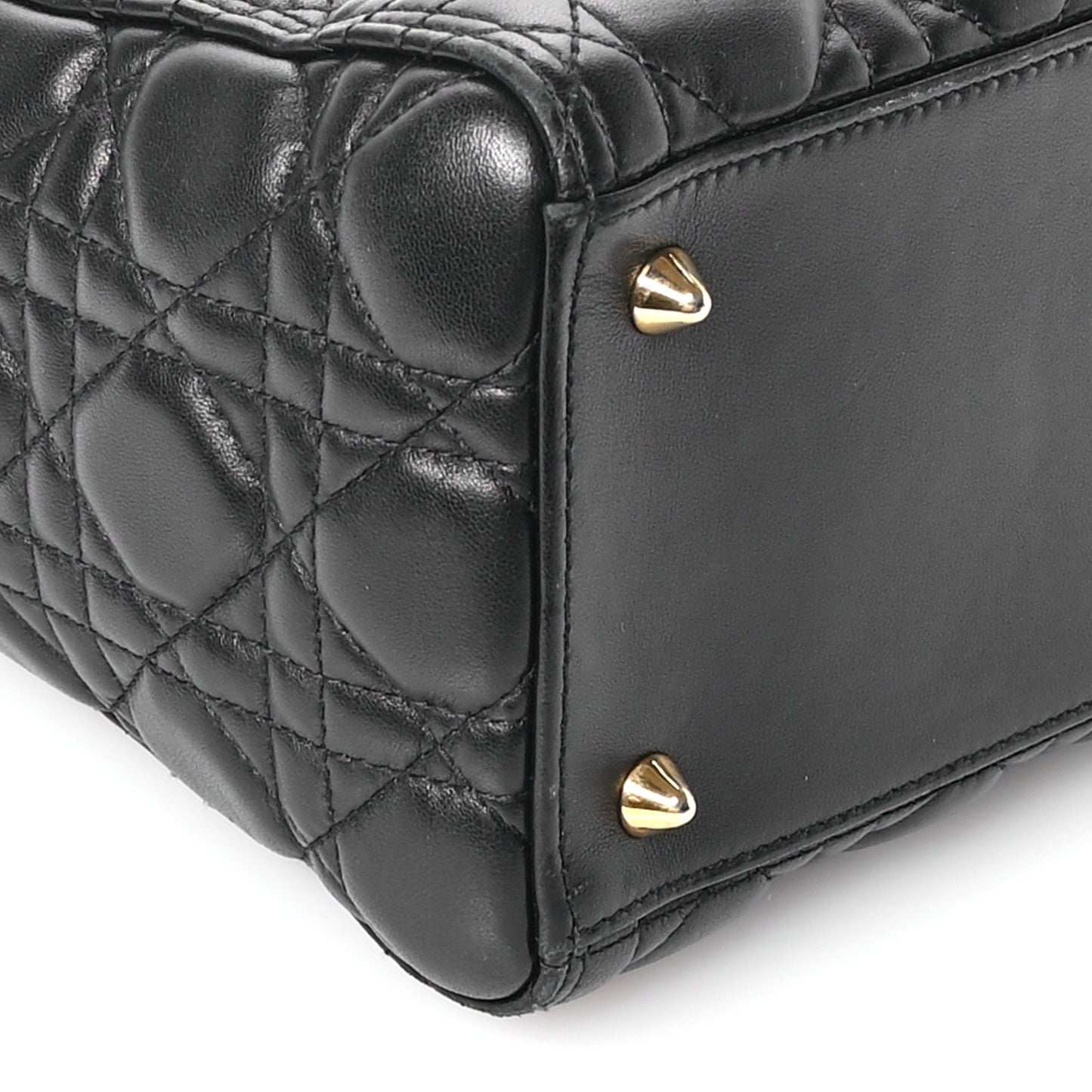 Lambskin Cannage Medium Lady Dior Black