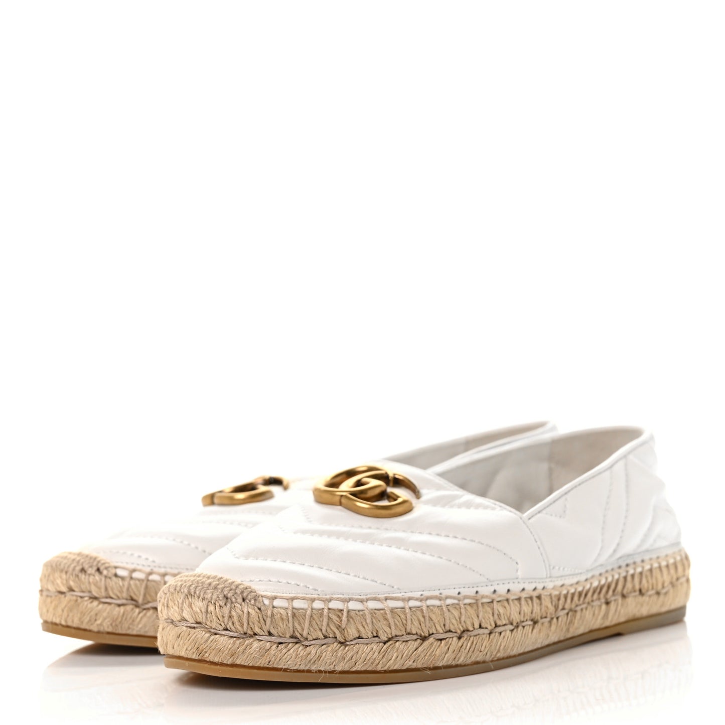Nappa Matelasse GG Marmont Espadrilles 37 Great White
