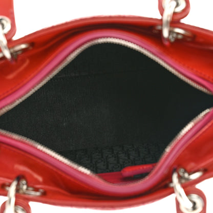 Christian Dior Patent Cannage Medium Lady Dior Red 5 of 11