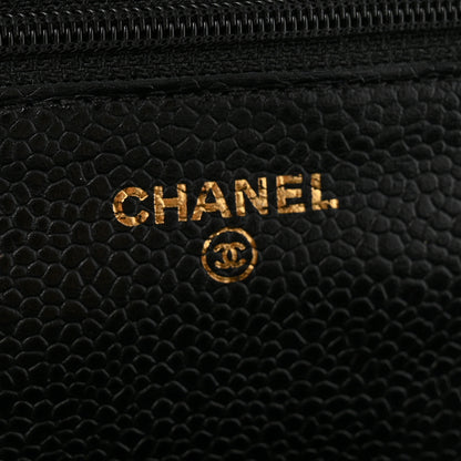 Chanel Caviar Quilted Wallet On Chain WOC Black 6 of 12