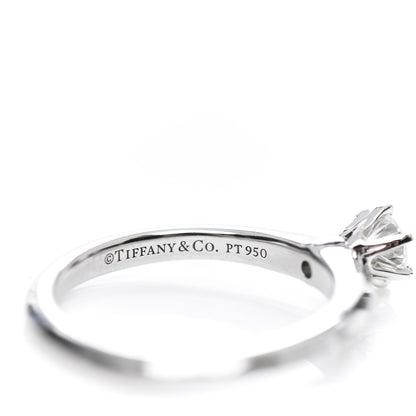 Tiffany Platinum Diamond .22ct Solitaire Engagement Ring 47 4 5 of 5