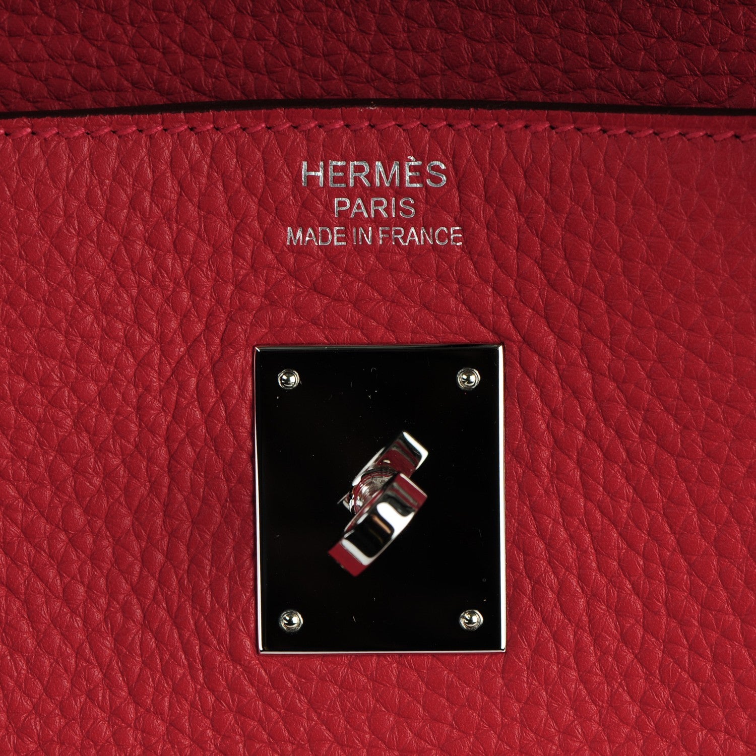 Hermes Taurillon Clemence Birkin 40 Rouge Casaque 9 of 30
