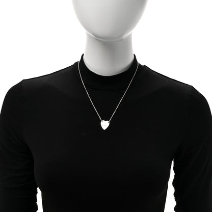 Gucci Sterling Silver Trademark Heart Pendant Necklace 2 of 6