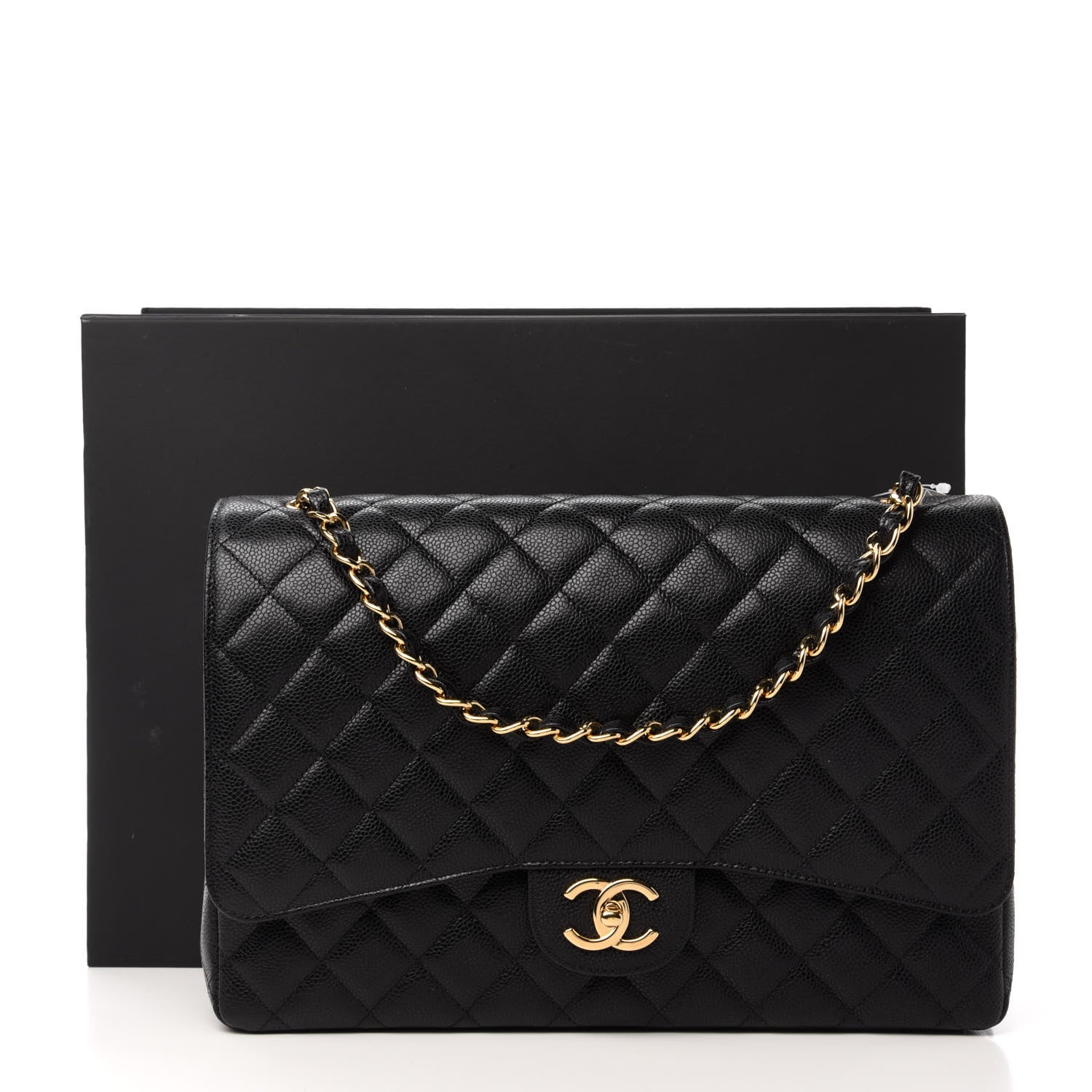 Chanel Caviar Quilted Maxi Double Flap Black 9 of 9