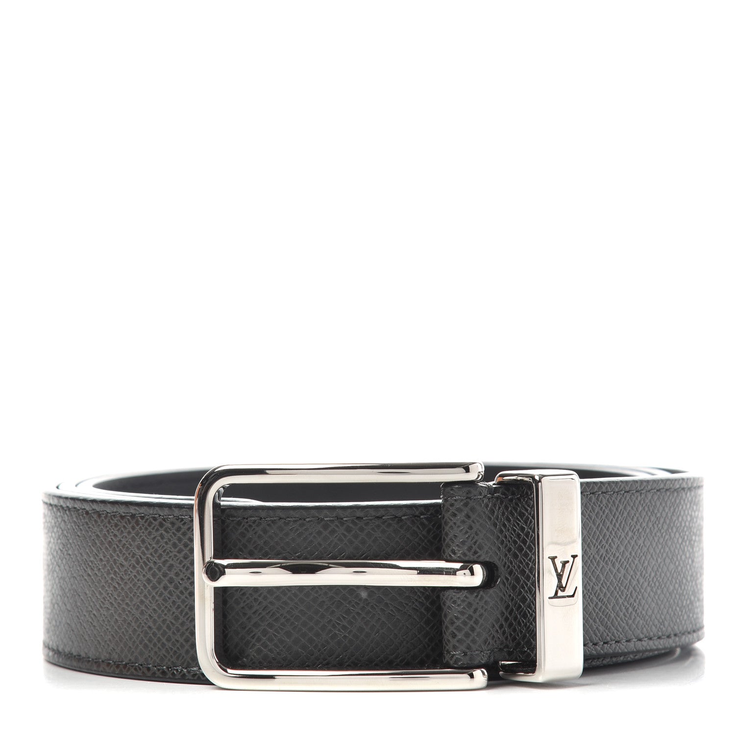 Louis Vuitton Taiga 35mm Pont Neuf Belt 110 44 Ardoise 1 of 9