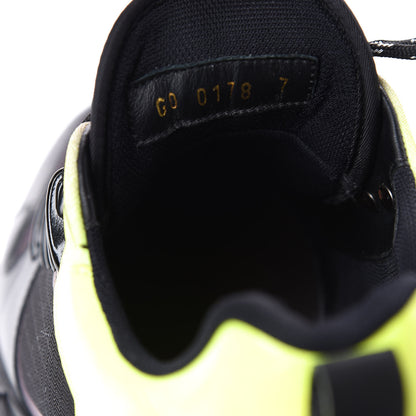 Louis Vuitton Calfskin Run Away Pulse Sneakers 7 Black Yellow 9 of 11
