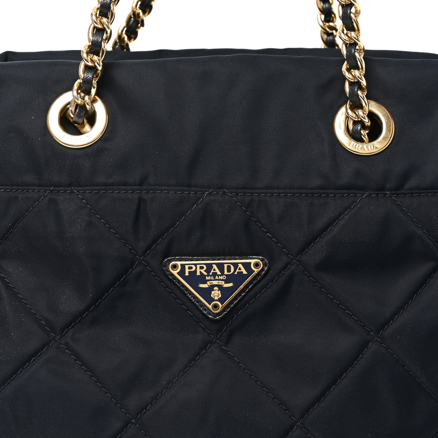 Prada Nylon Tessuto Quilted Shoulder Bag Black 7 of 9