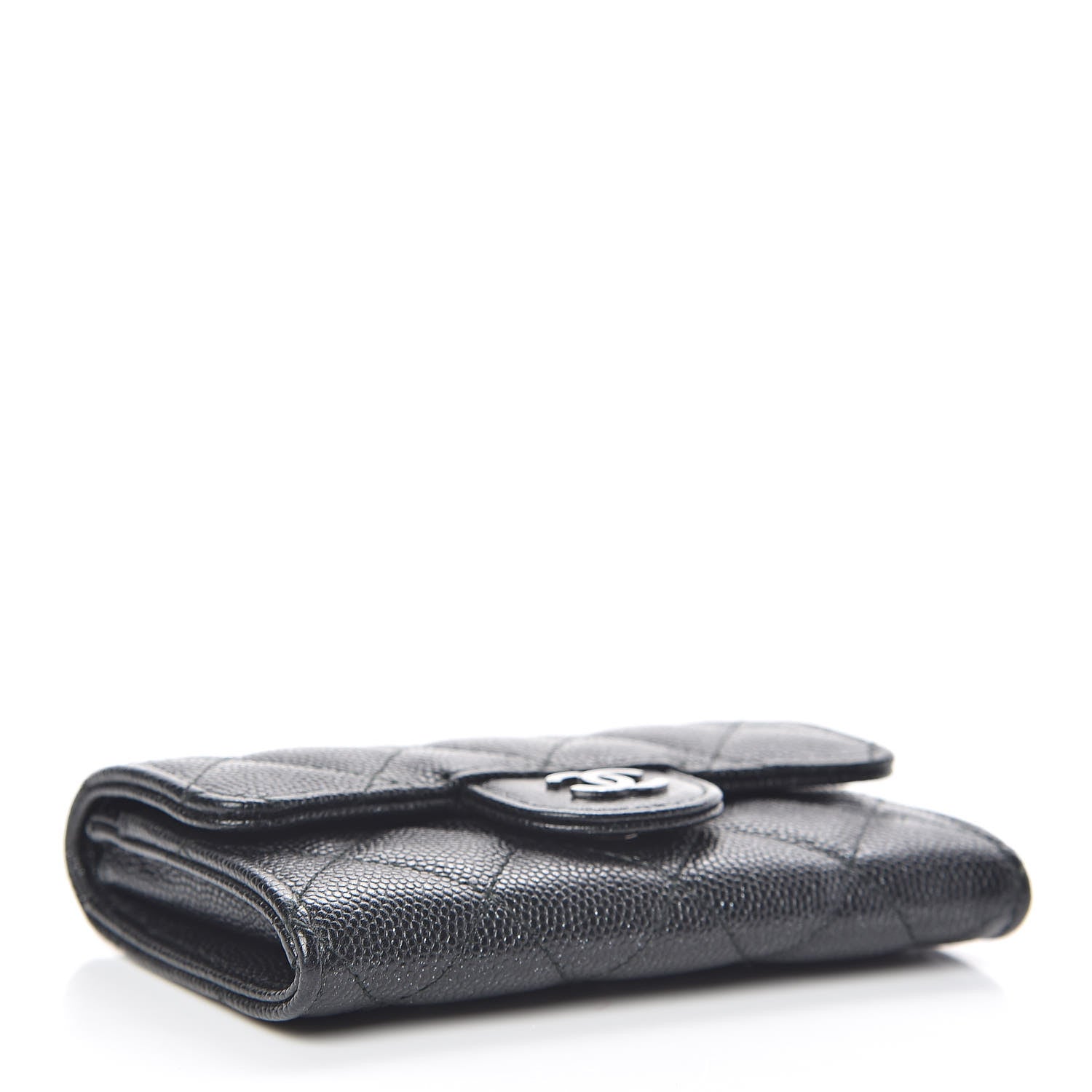 Chanel Iridescent Caviar Flap Quilted Card Holder Black 4 of 11