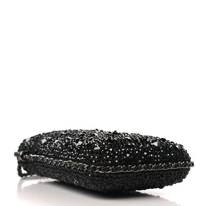 Chanel Satin Crystal Chain Around Phone Holder Black 4 of 10