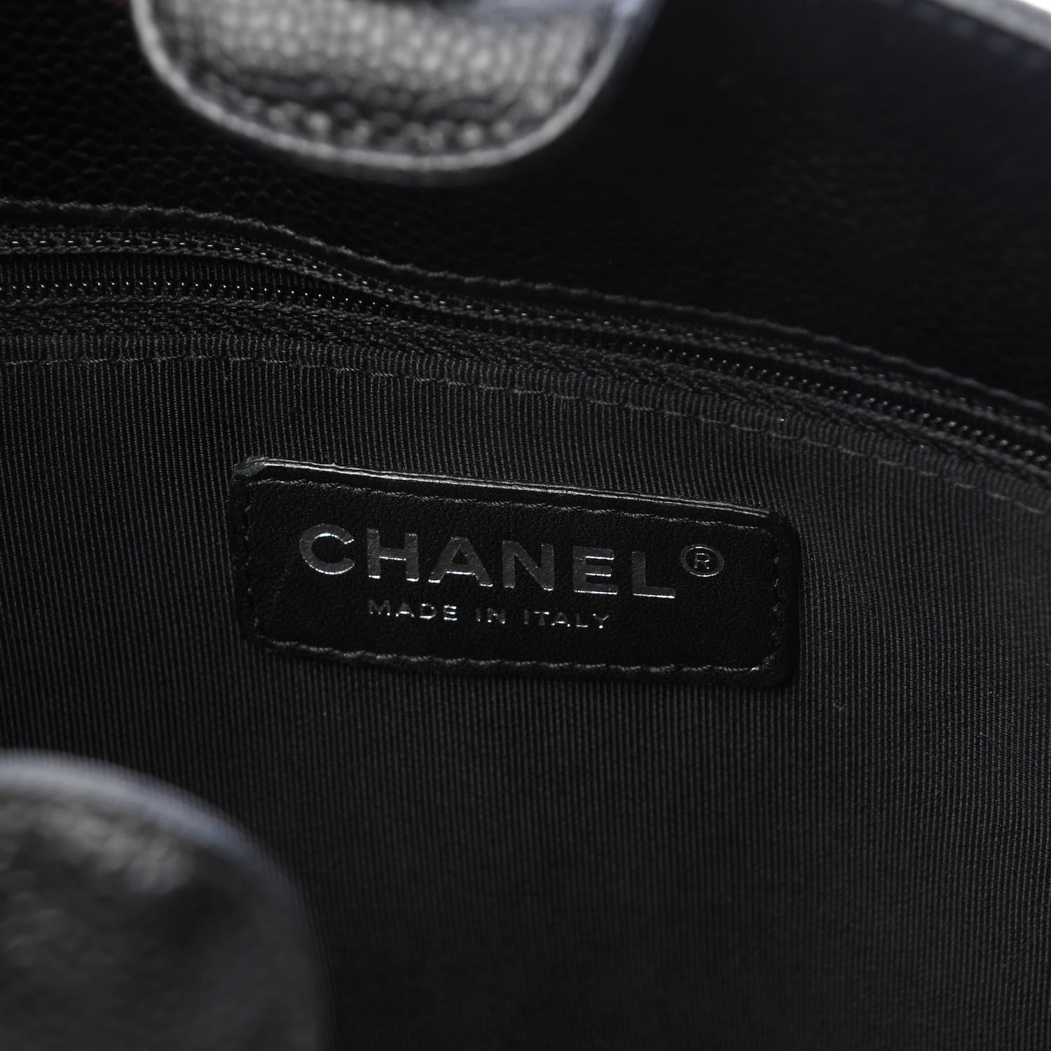 Chanel Caviar Quilted Petit Shopping Tote PST Black 6 of 7