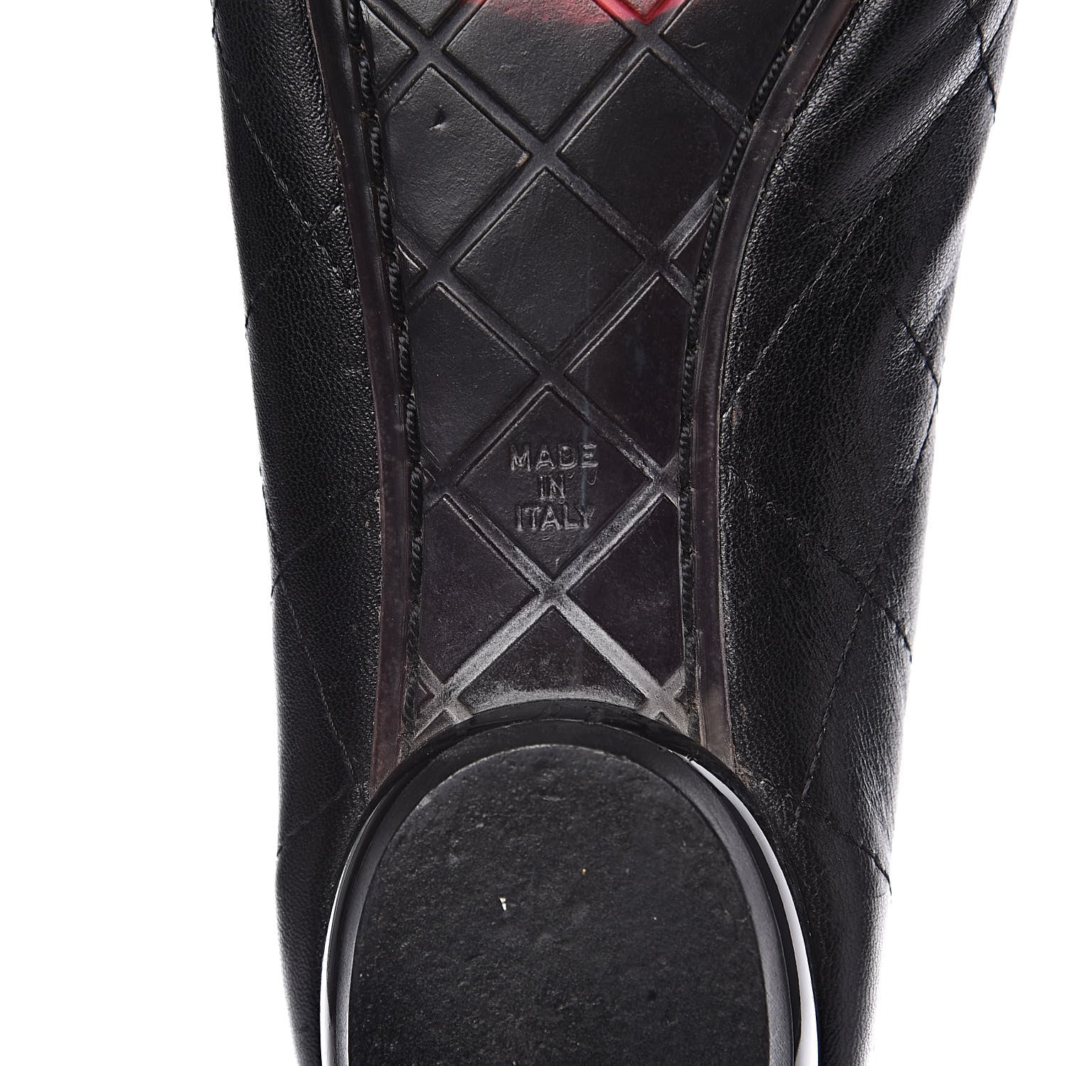 Chanel Lambskin Quilted Cambon Ballerina Flats 38 Black 7 of 11