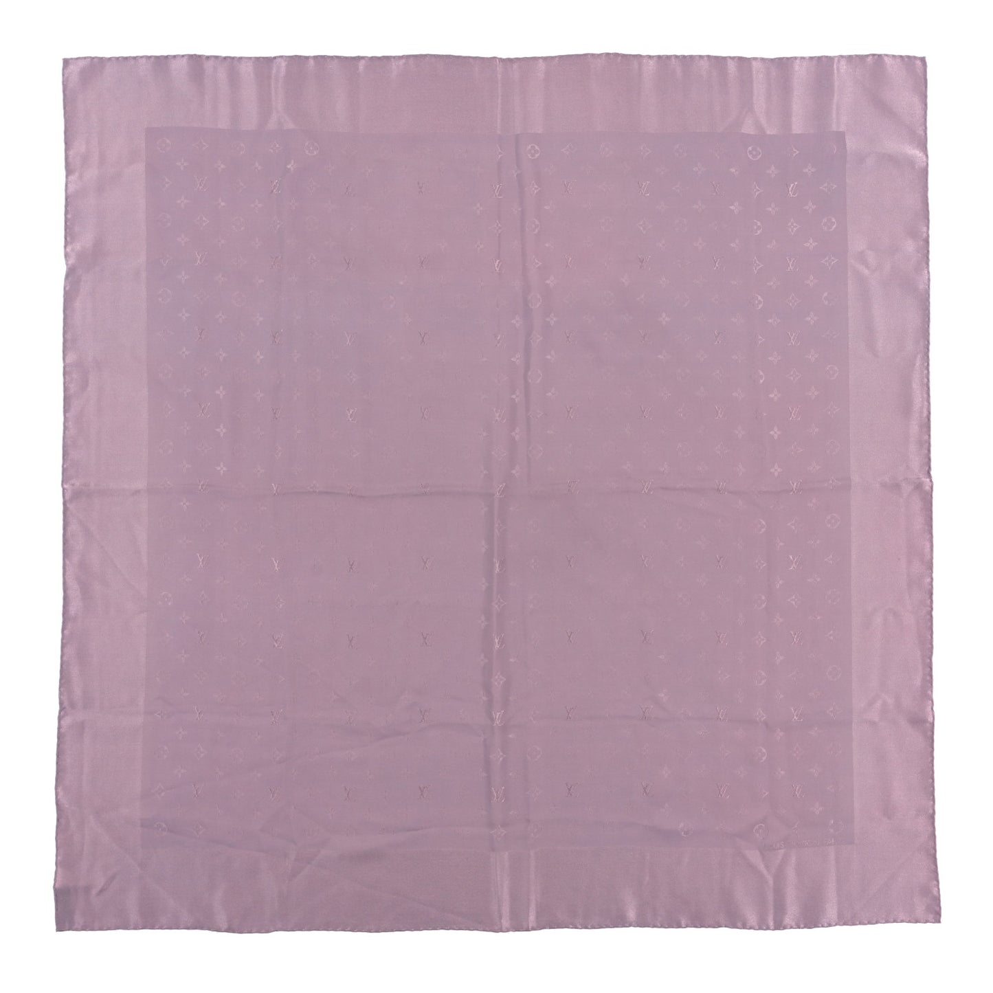 Silk Monogram Monaco Square Scarf Lilac