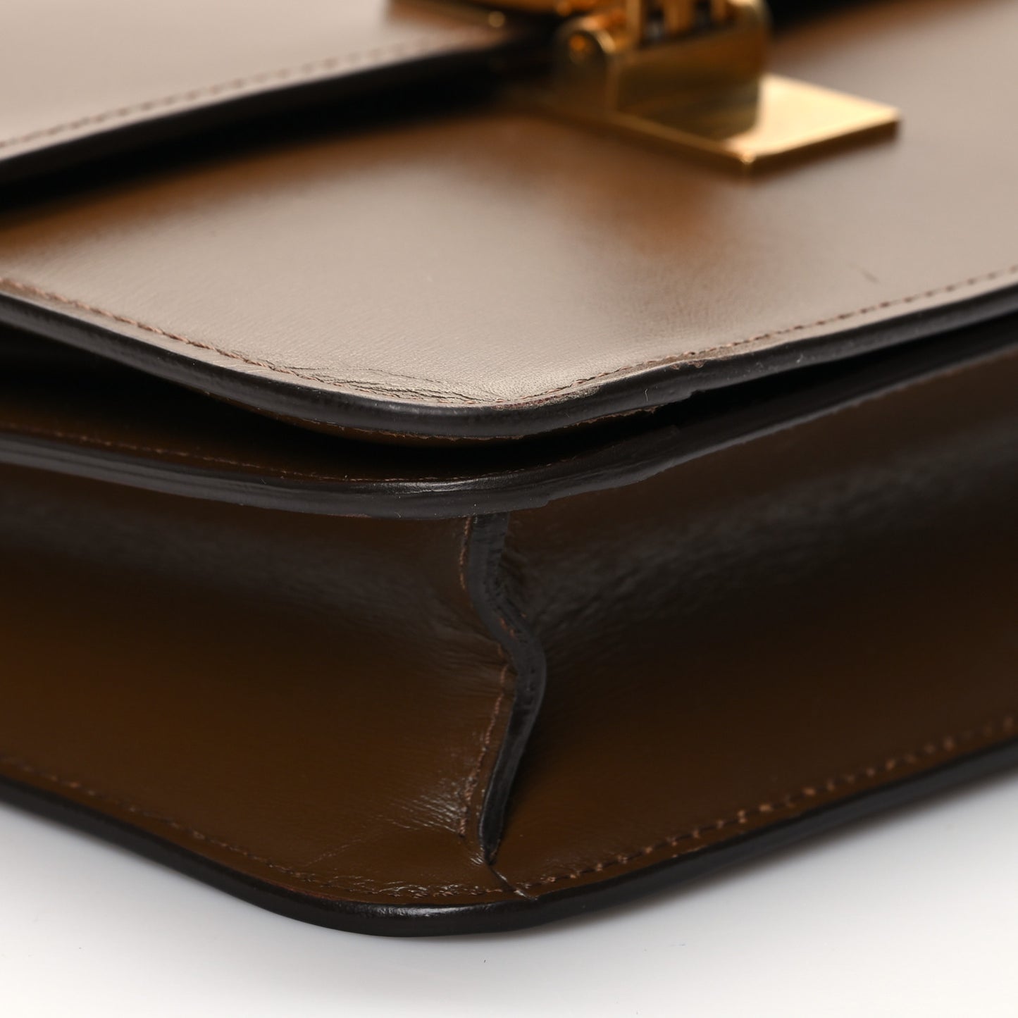 Box Calfskin Teen Classic Box Flap Bag Camel