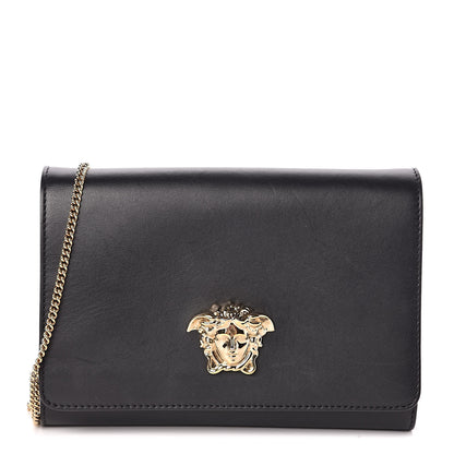 Versace Vitello Palazzo Medusa Evening Clutch Bag Black 1 of 16