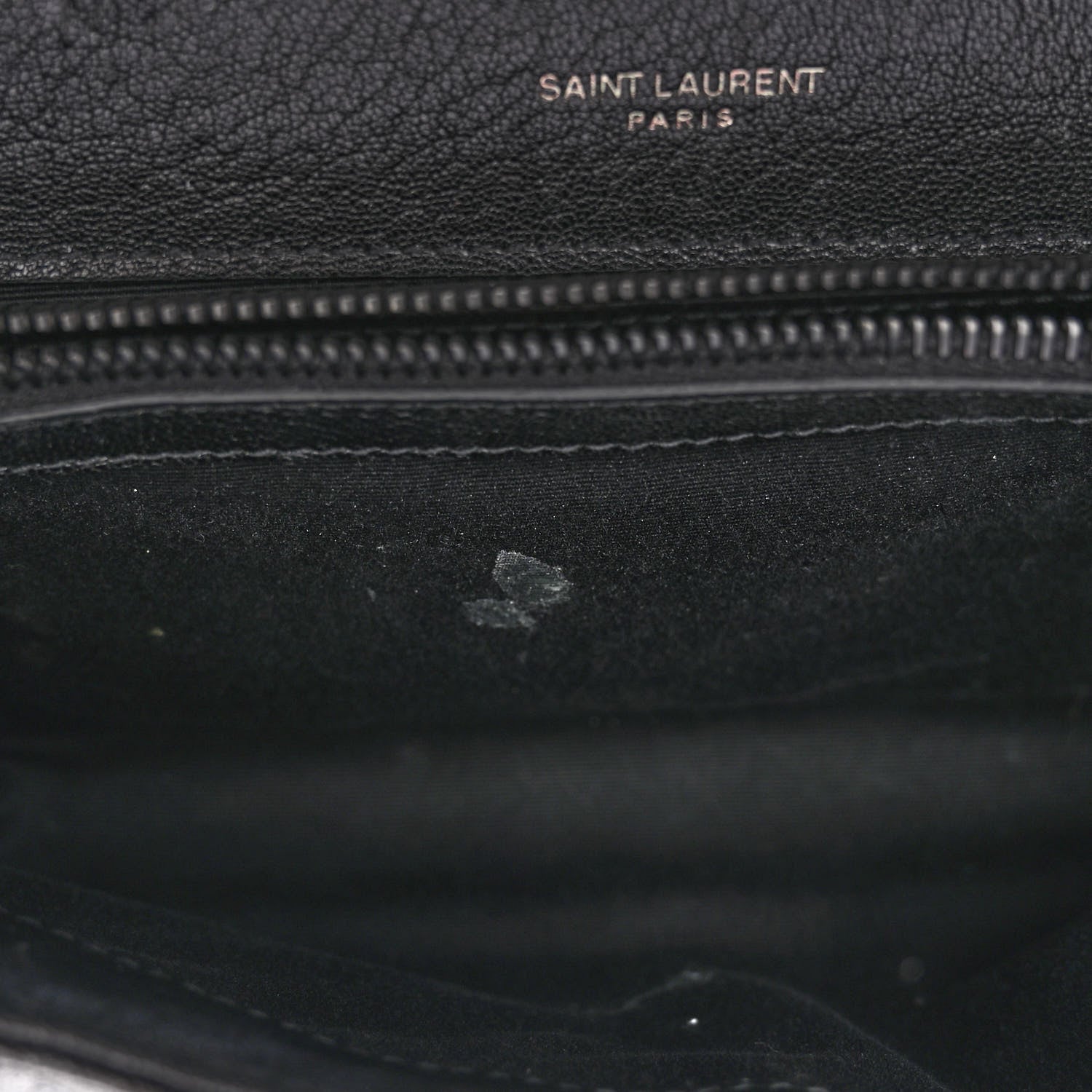Saint Laurent Sheepskin Matelasse Chevron Monogram Monochrome Medium College Bag Black 11 of 11