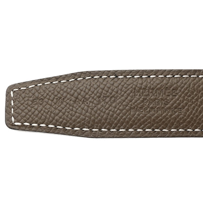 Hermes Swift Epsom 24mm Maillon Torsade Belt 80 Etoupe Black 3 of 6