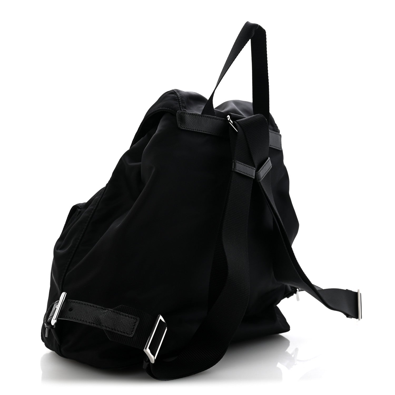 Prada Tessuto Nylon Saffiano Medium Backpack Black 4 of 13