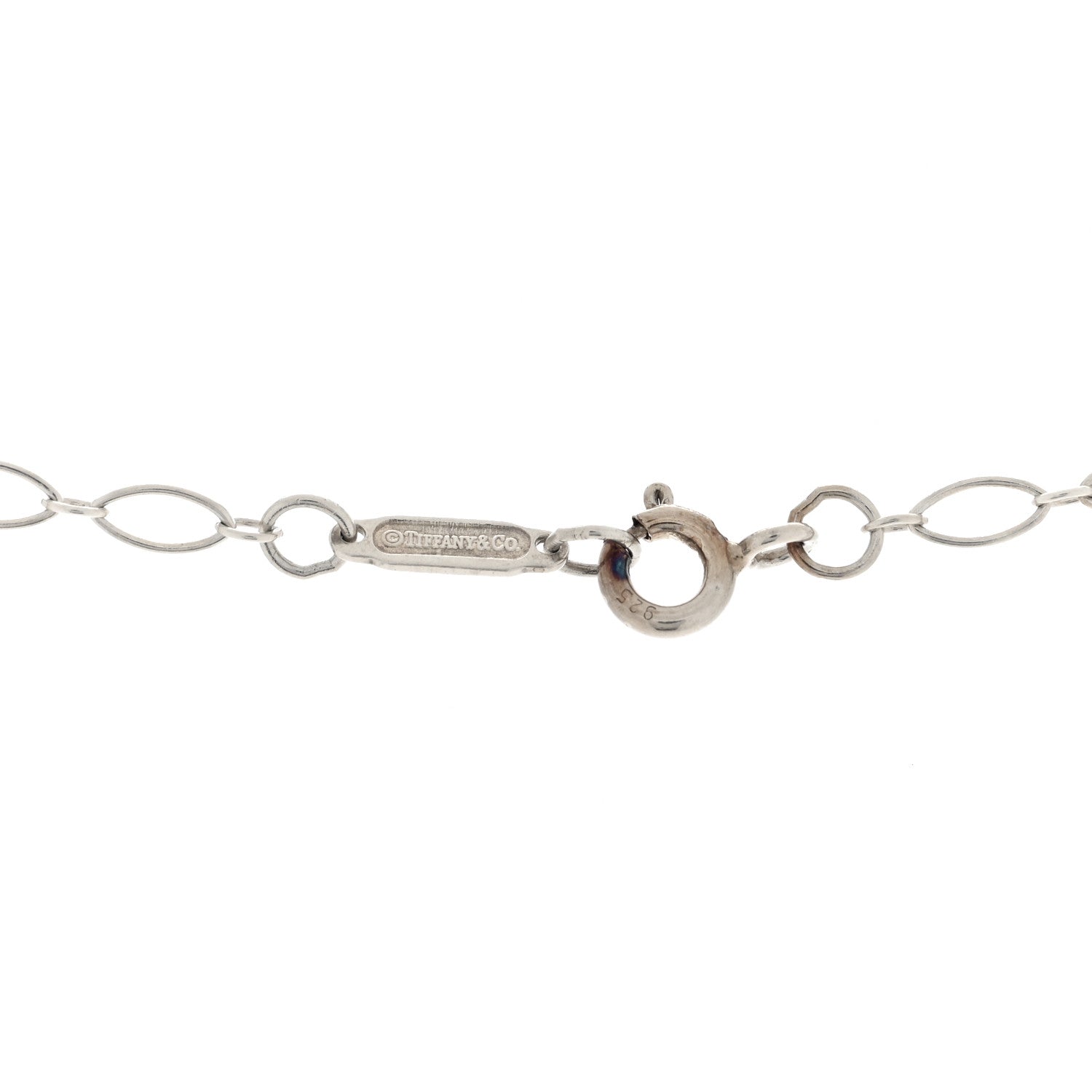 Tiffany Sterling Silver Small Heart Key Pendant Necklace 5 of 5