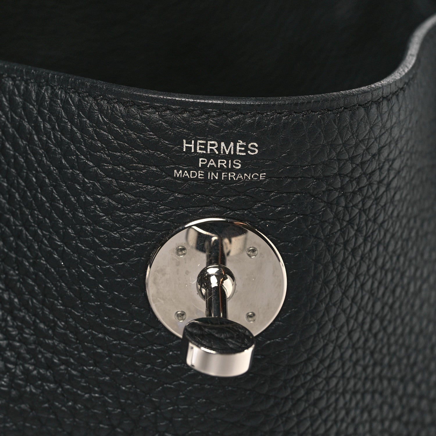 Hermes Taurillon Clemence Lindy 30 Black 6 of 10