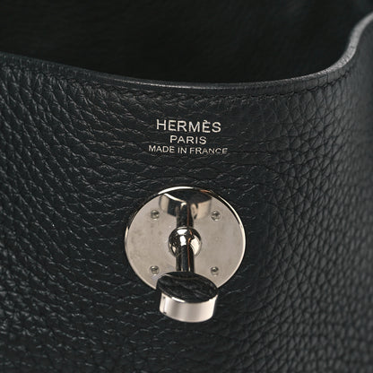 Hermes Taurillon Clemence Lindy 30 Black 6 of 10